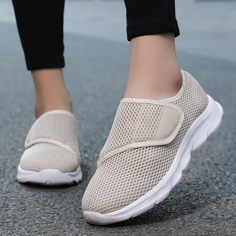 Women's Wide Orthopedic Walking Shoes with Hook and Loop - photo 1