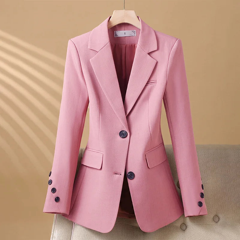 Hana - Women's Tailored Blazer with Single-Breasted Front
