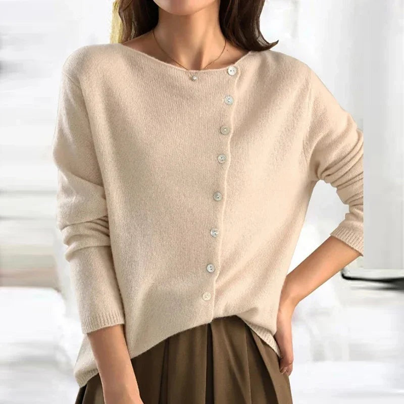 Women's Soft Cashmere Cardigan with Buttons for Autumn - photo 2