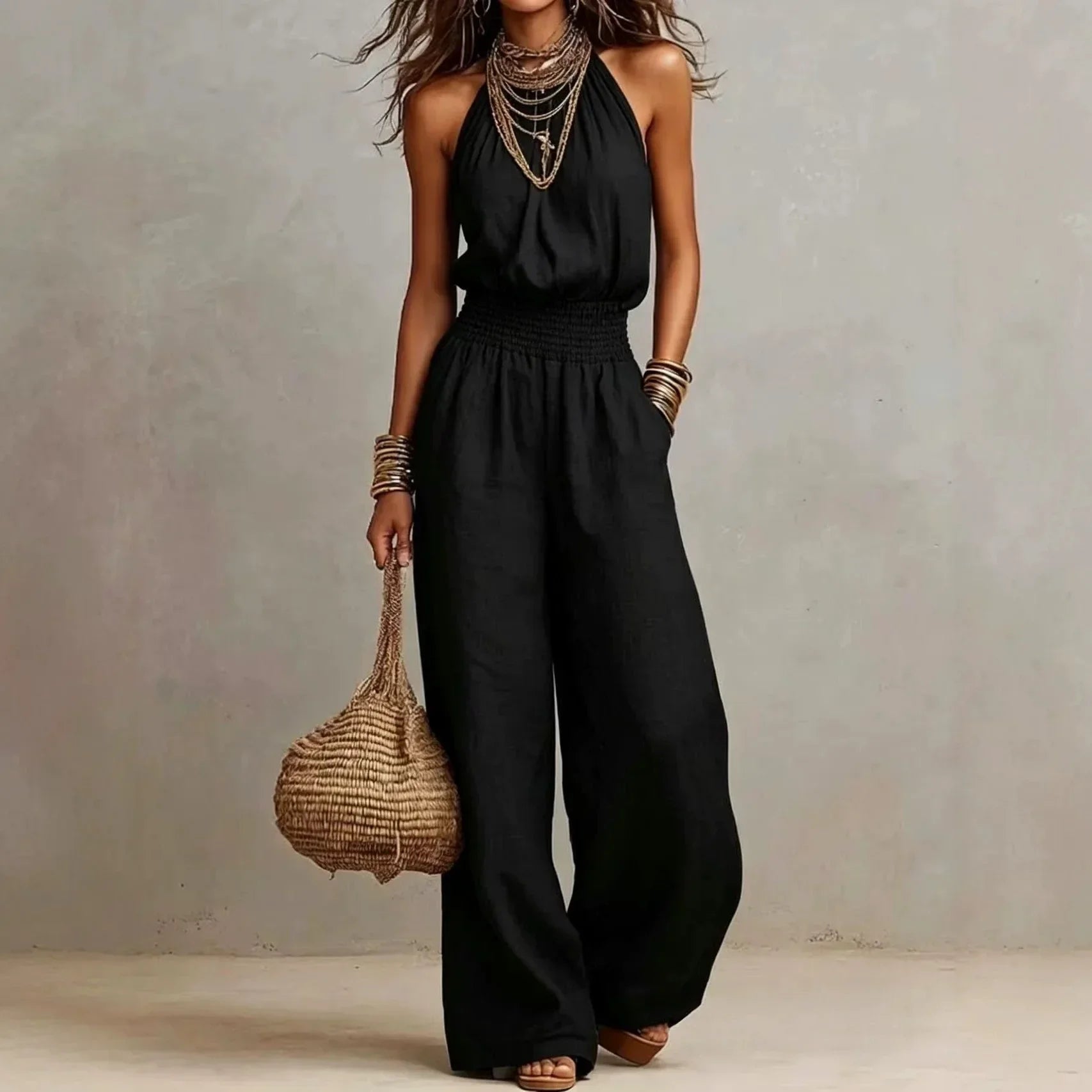 Women's Sleeveless Wide Leg Jumpsuit - photo 2