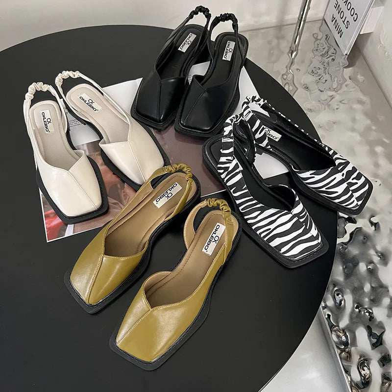 Women's Square Toe Slingback Sandals for Everyday Wear - photo 3