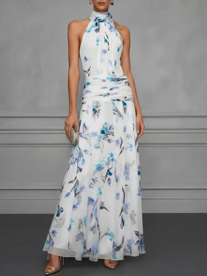 Robe Maxi Mousseline Fleurie pour femme