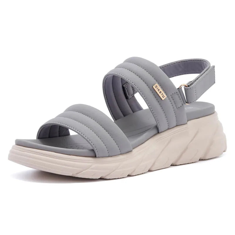 Women's Orthopedic Platform Sandals — Cushioned Arch Support, Wide Fit & Confident All-Day Height