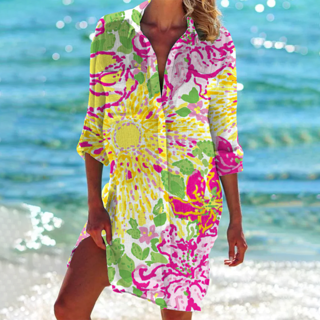 Codruta - Women's Shirt Dress with Relaxed Fit