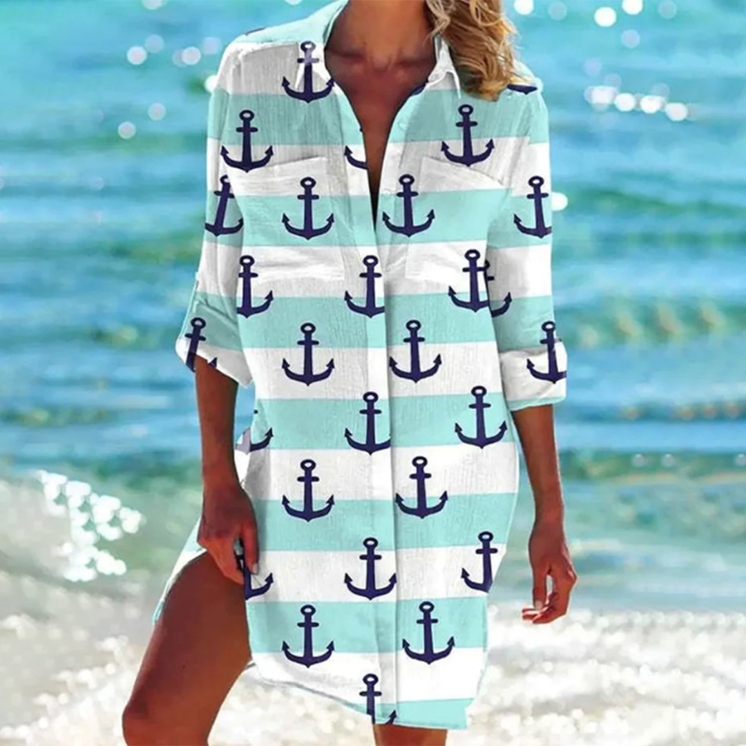 Codruta - Women's Shirt Dress with Relaxed Fit