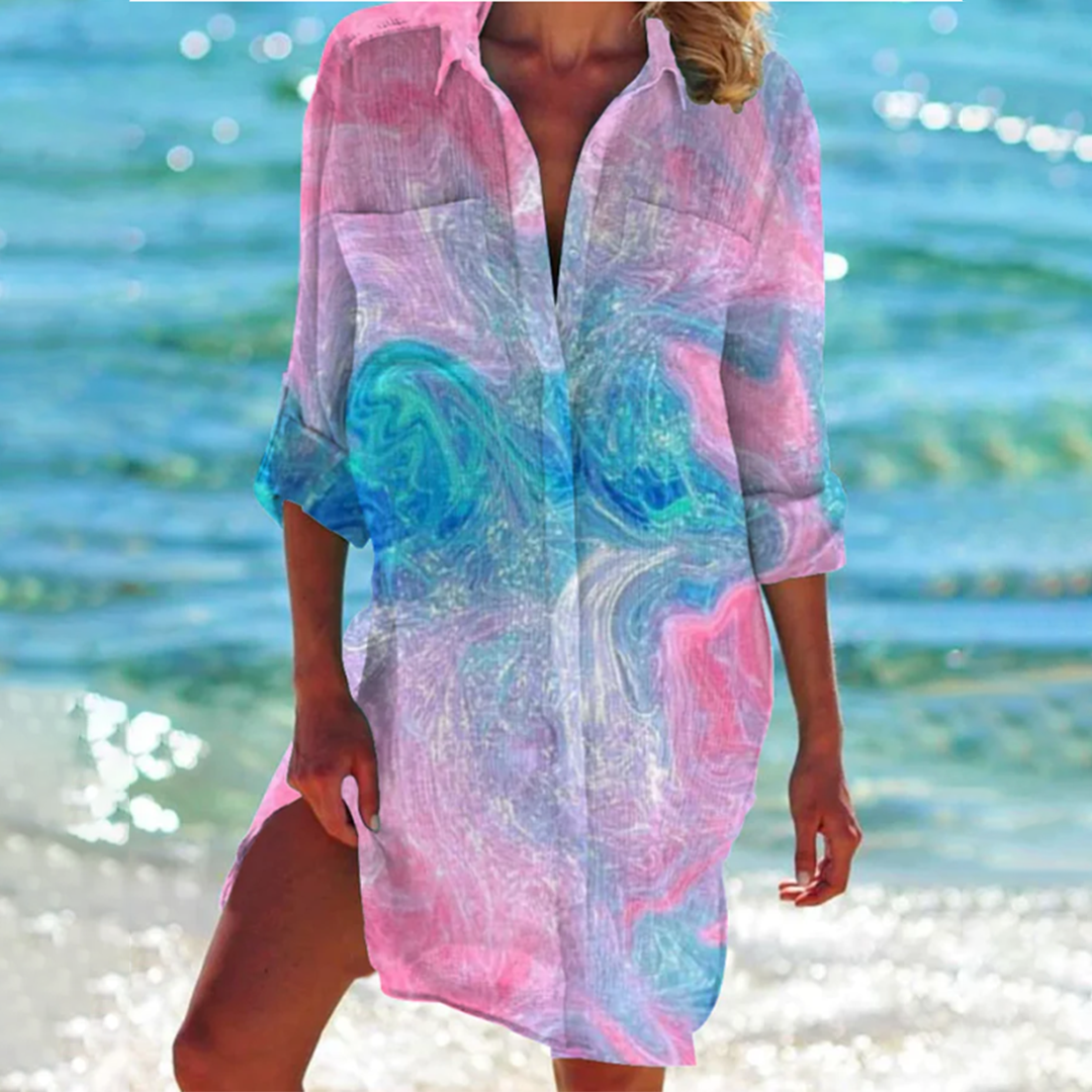 Codruta - Women's Shirt Dress with Relaxed Fit