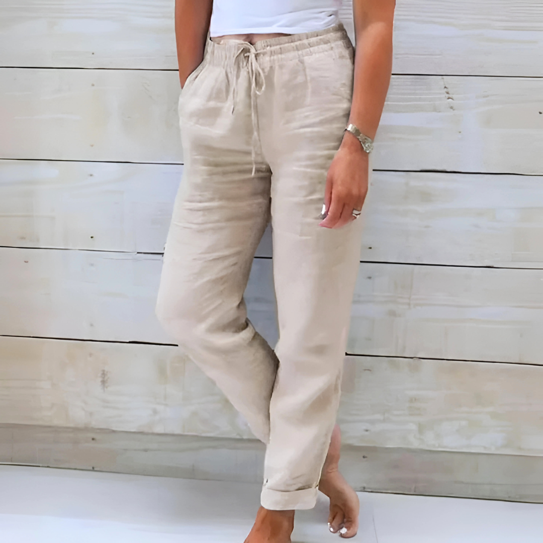 Jenny - Pantaloni leggeri elasticizzati da donna