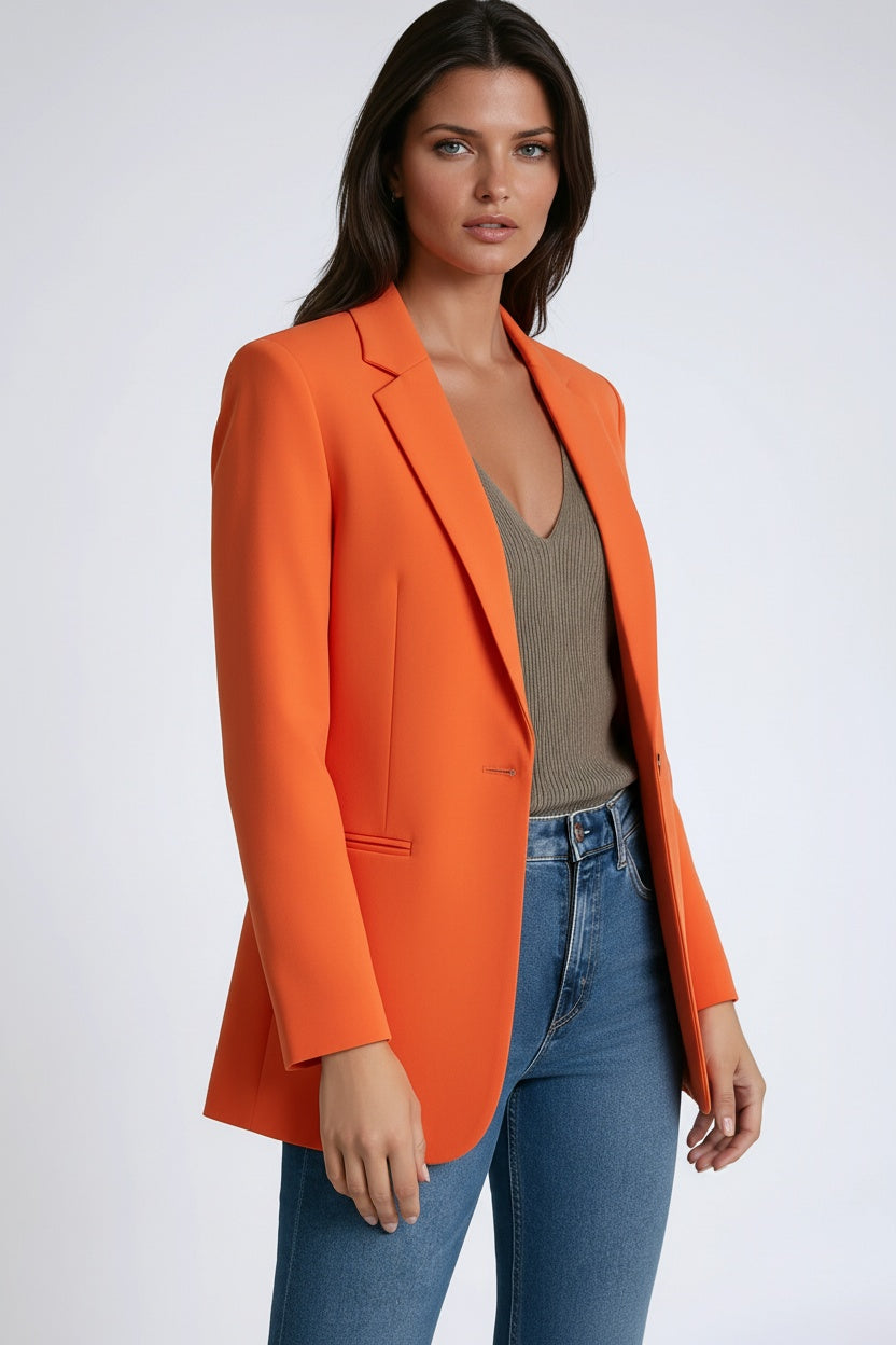 Bohdana - Women's Longline Blazer with Open Front