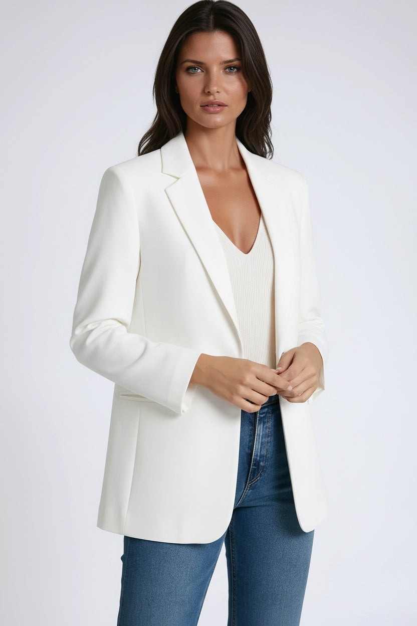Bohdana - Women's Longline Blazer with Open Front