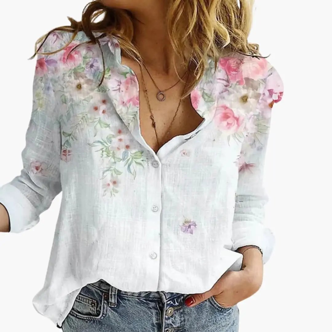 Gabriela - Women's Silk Blouse with Regular Fit