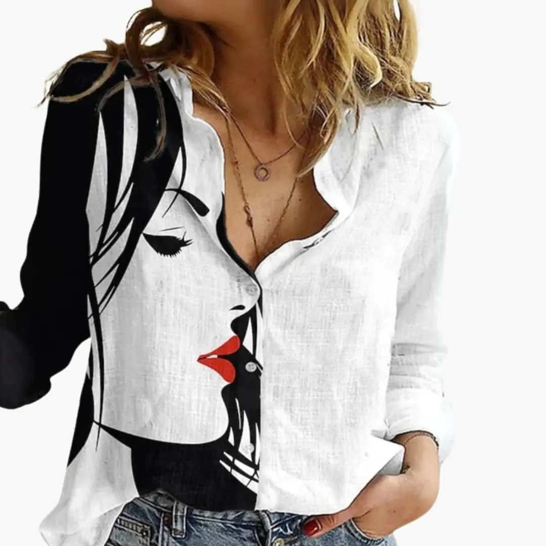 Gabriela - Women's Silk Blouse with Regular Fit