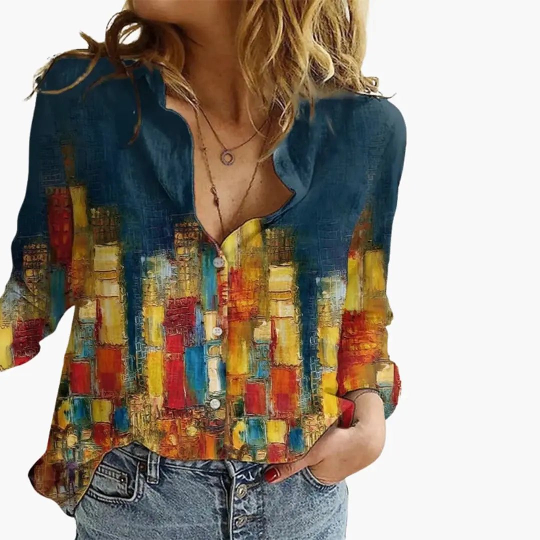 Gabriela - Women's Silk Blouse with Regular Fit