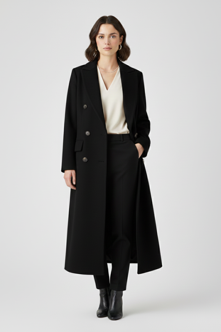 Cappotto da donna con revers e chiusura a bottoni