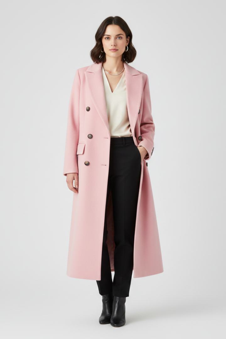 Cappotto da donna con revers e chiusura a bottoni