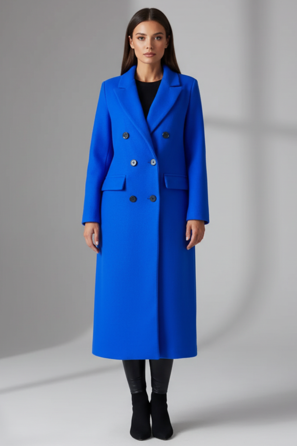 Cappotto in lana da donna aderente