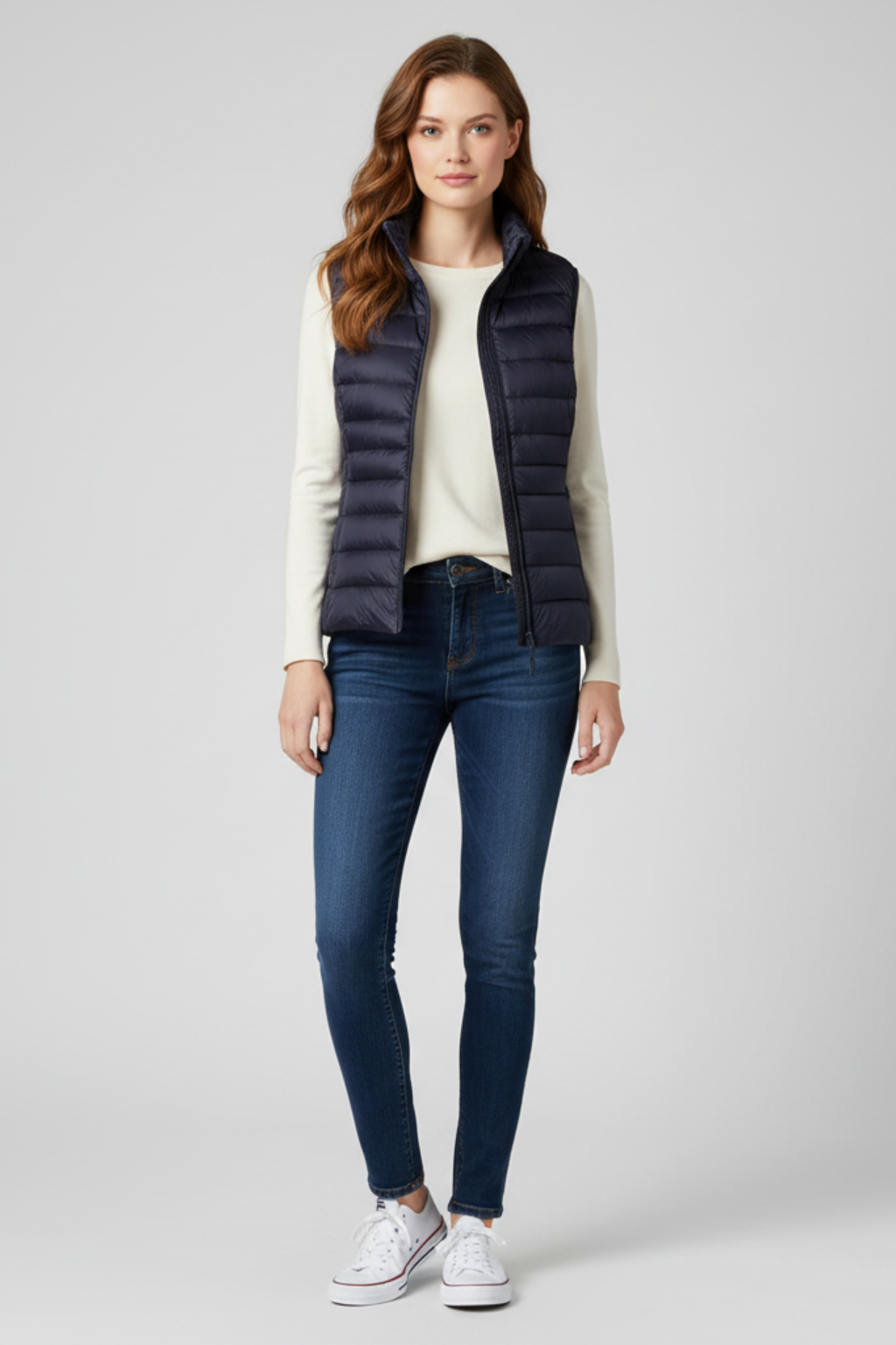 Gilet in piuma da donna leggero