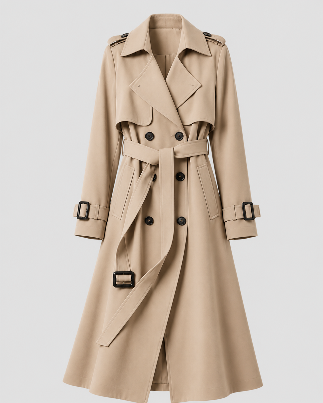 Women’s Long Belted Trench Coat