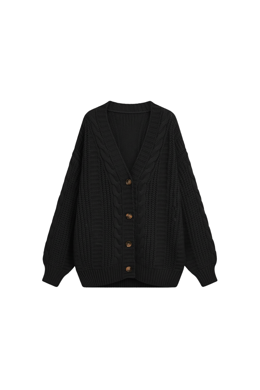 Cardigan oversize tricotat cu model împletit, pentru femei