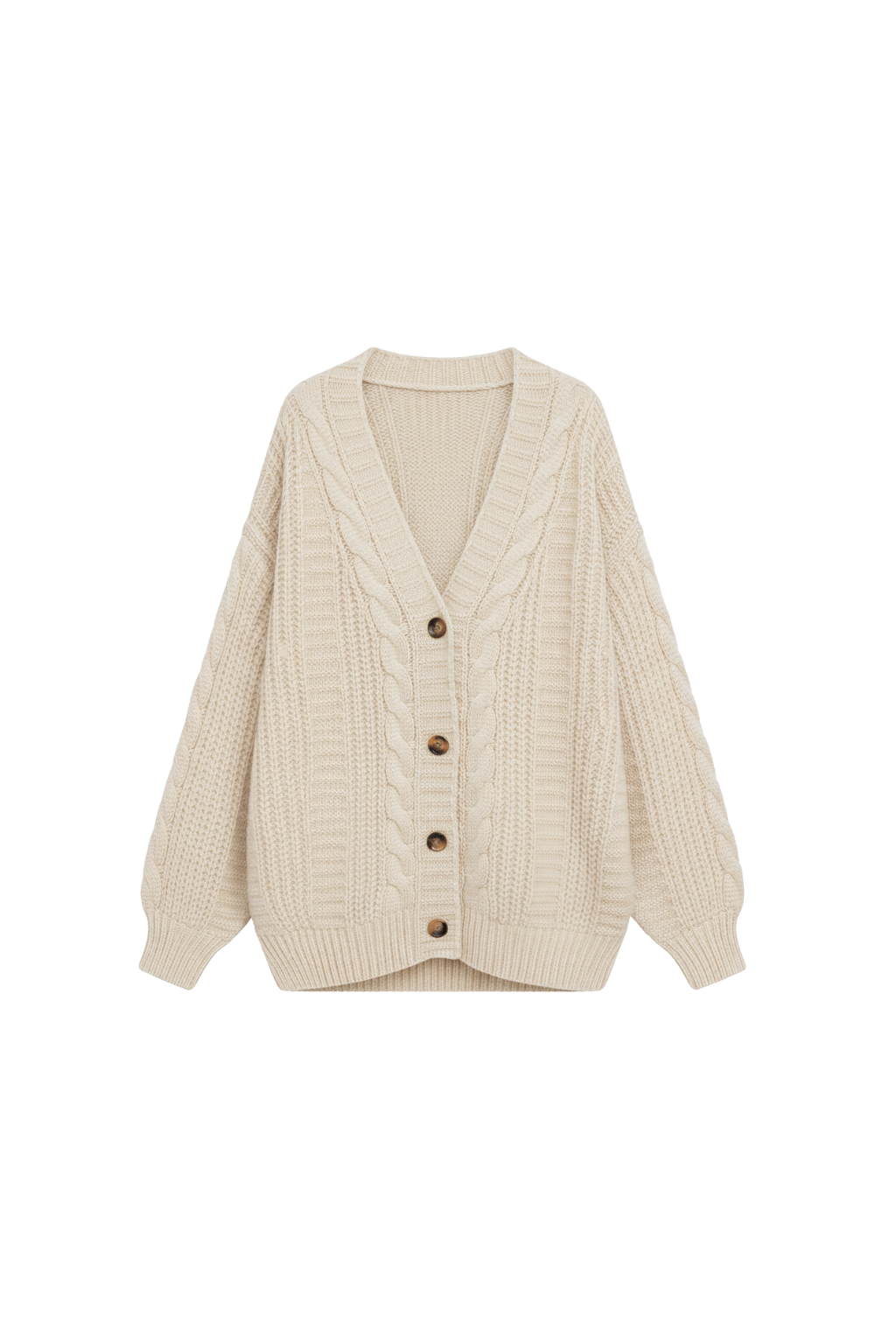 Cardigan oversize tricotat cu model împletit, pentru femei