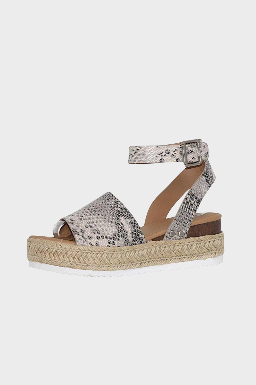 Sandali espadrillas da donna con zeppa e plateau