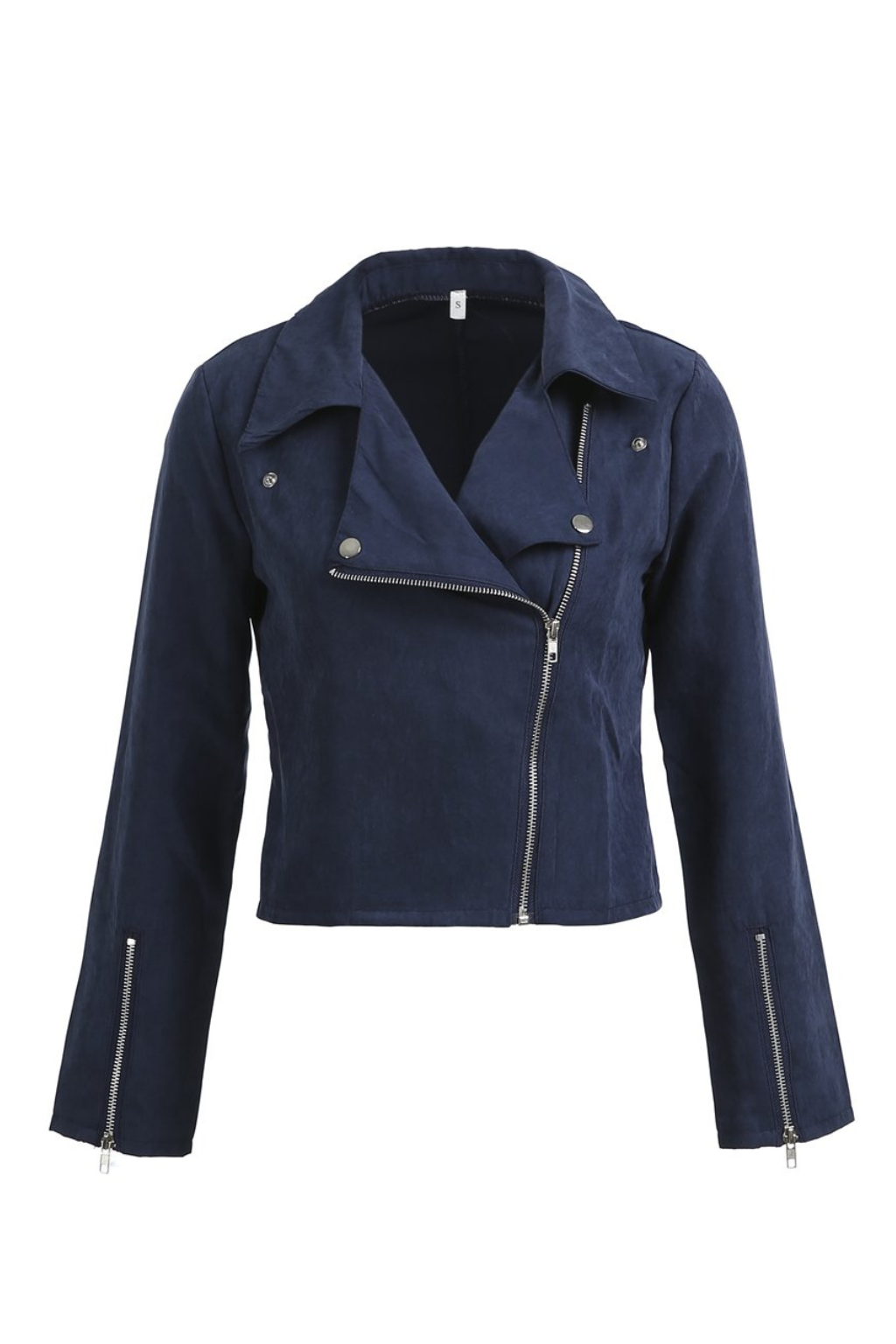 Giacca biker in camoscio da donna morbida e alla moda