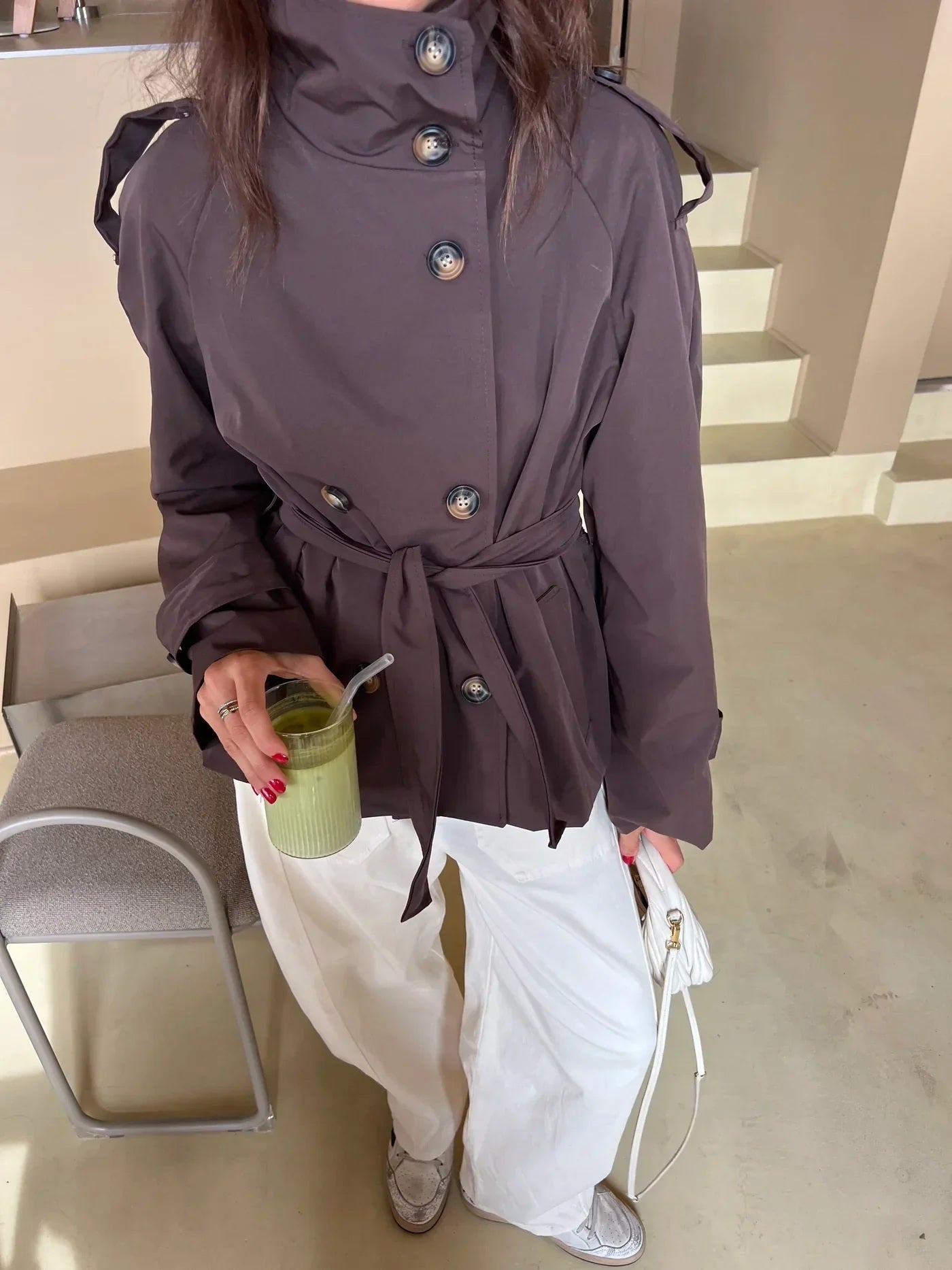 Women's Tailored Water Repellent Trench Coat - photo 5