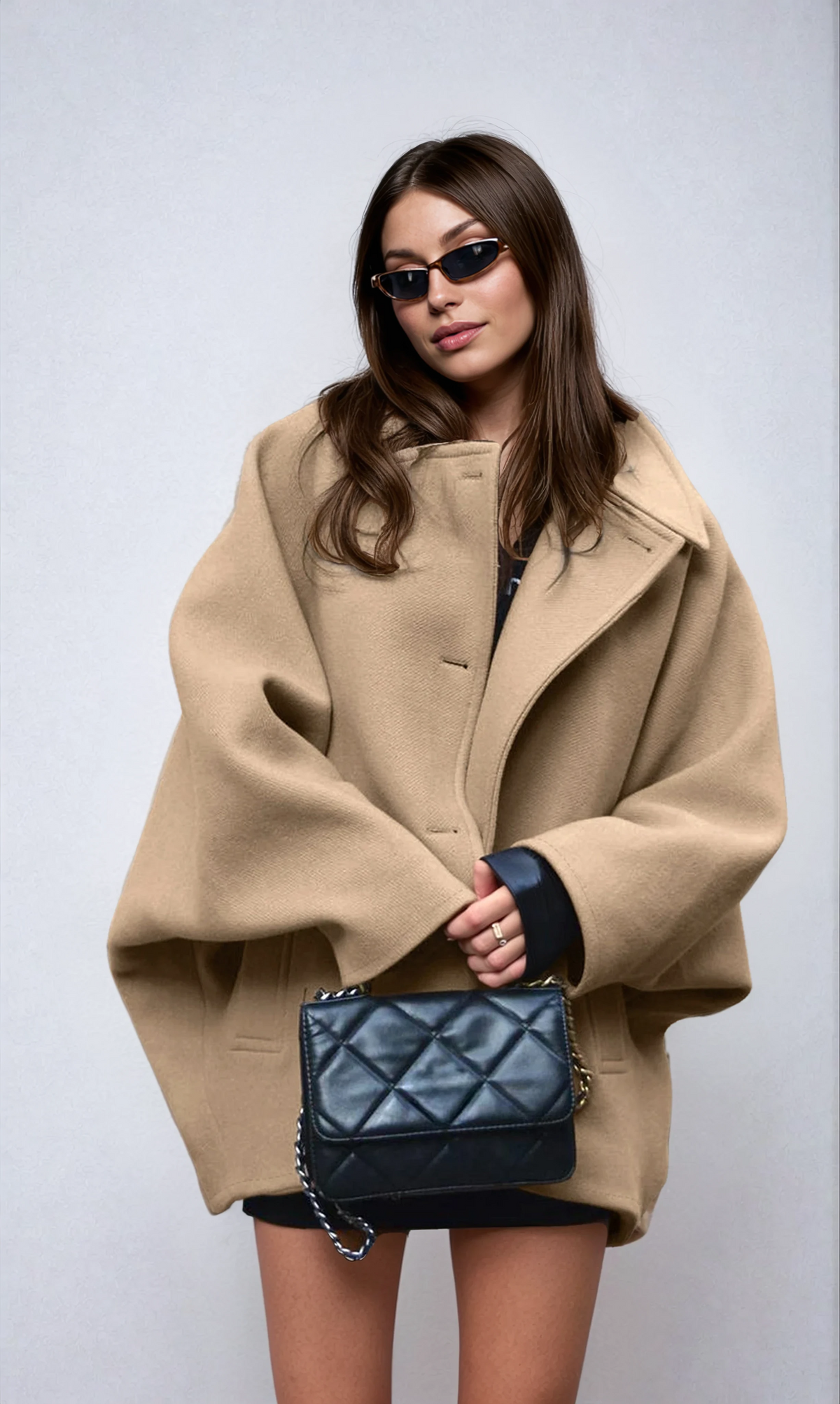 Adela - Women's Relaxed Coat with Button Front