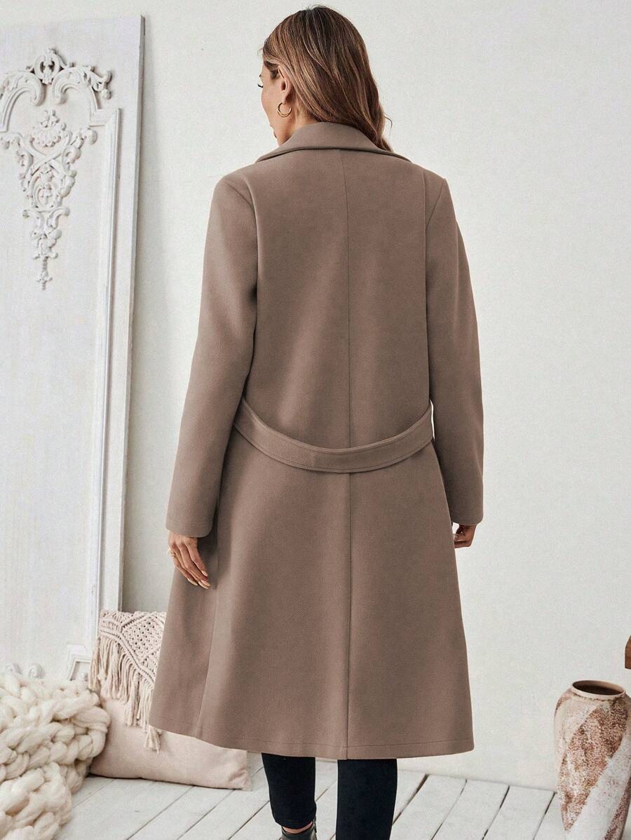 Adelheid - Women's Coat with Lapel Collar