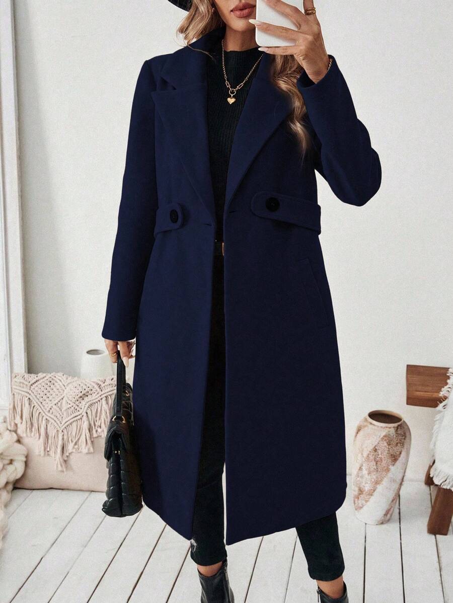 Adelheid - Women's Coat with Lapel Collar