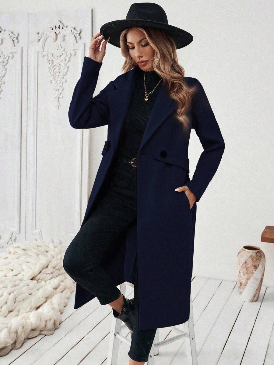 Adelheid - Women's Coat with Lapel Collar