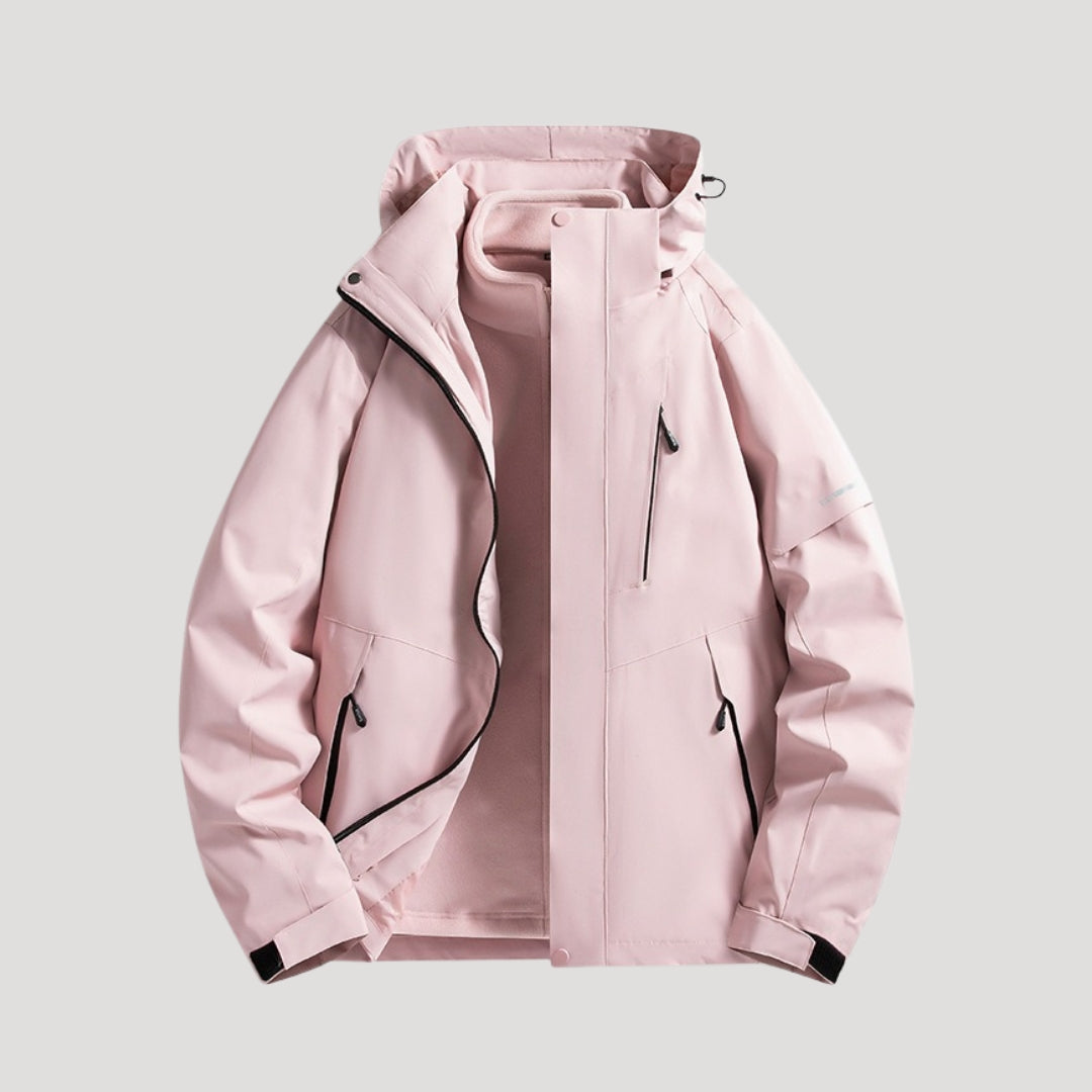 Adelia - Women's Waterproof Hooded Rain Jacket with Zip Pockets - photo 1