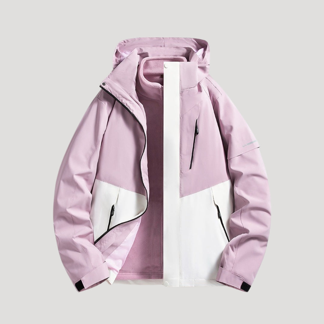 Adelia - Women's Waterproof Hooded Rain Jacket with Zip Pockets - photo 2