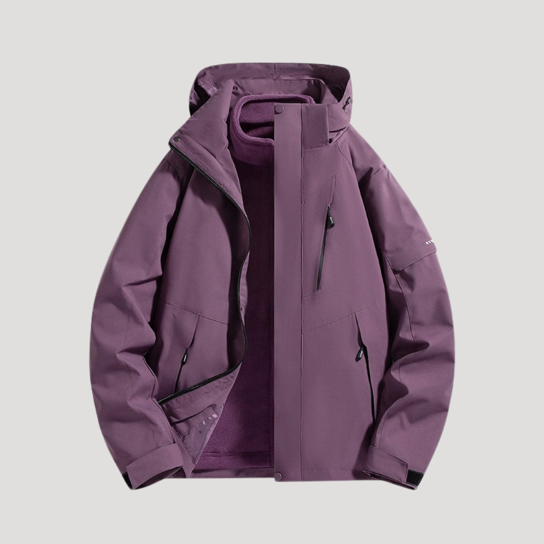 Adelia - Women's Waterproof Hooded Rain Jacket with Zip Pockets - photo 4