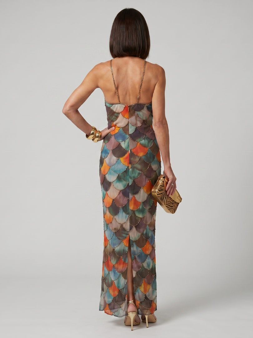 Agnes - Women's Wrap Maxi Dress with Sleeveless Cut - photo 4