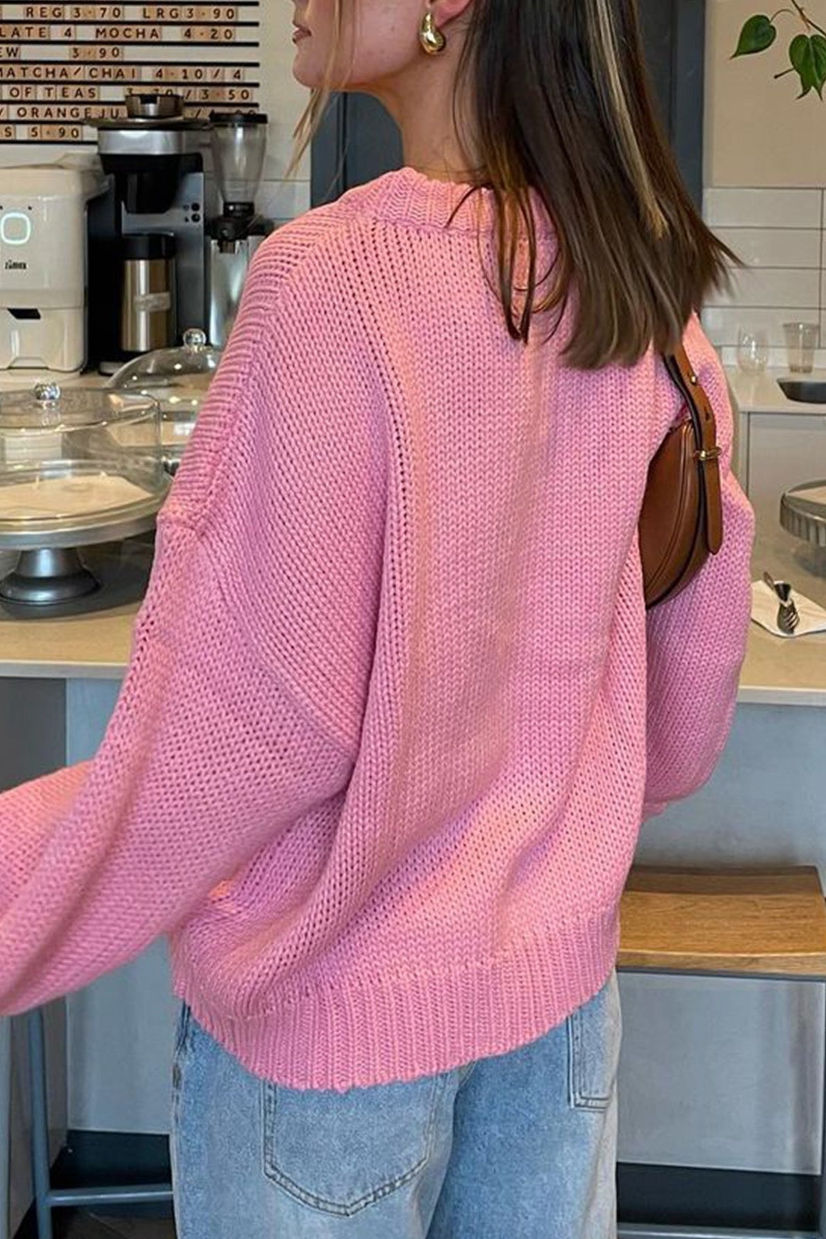 Allie - Women's Relaxed Jumper with Collar and Roll Neck - photo 11