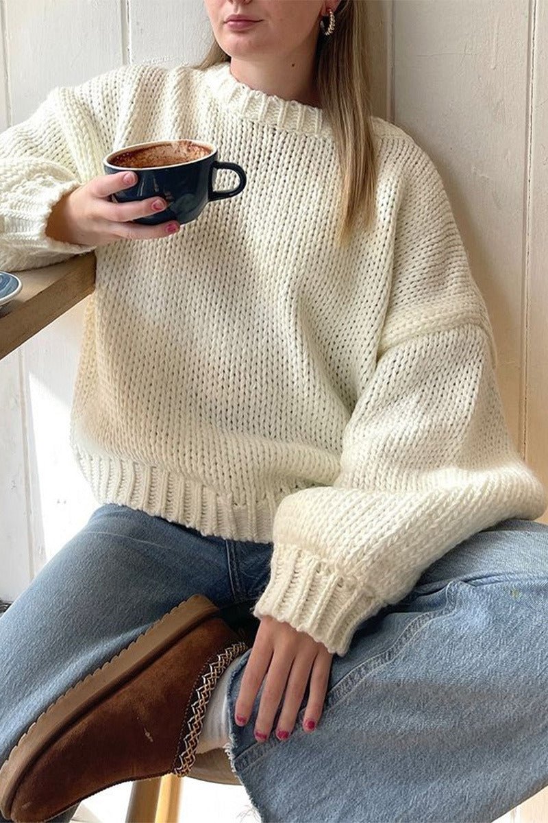Allie - Women's Relaxed Jumper with Collar and Roll Neck - photo 2