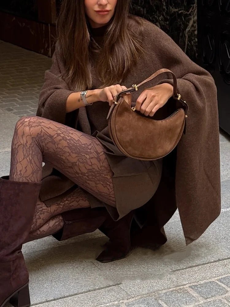 Alma - Women's Relaxed Cape with a Knitted Finish - photo 5