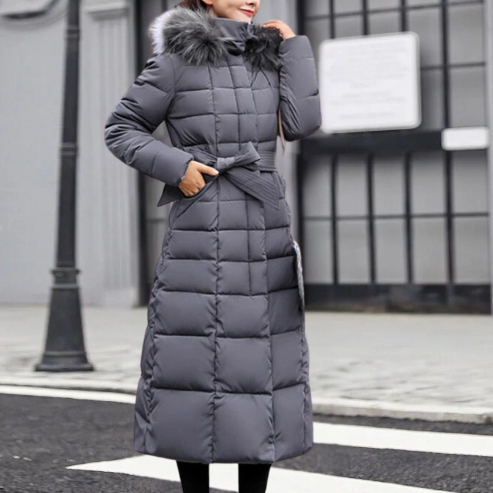 Amabel - Women's Longline Coat with a Quilted Finish - photo 4