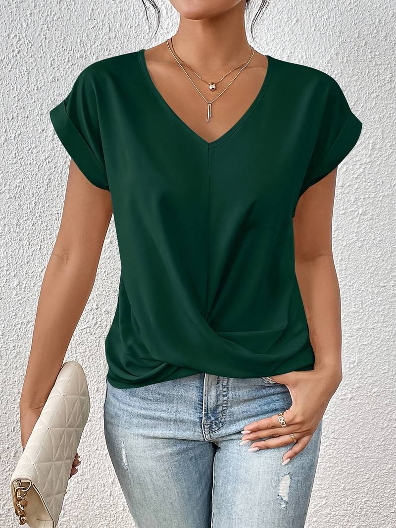 Adele - Women's Blouse with Short Sleeves