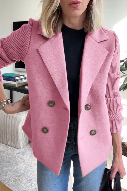 Women's Tailored Blazer with Knit Sleeves - photo 9