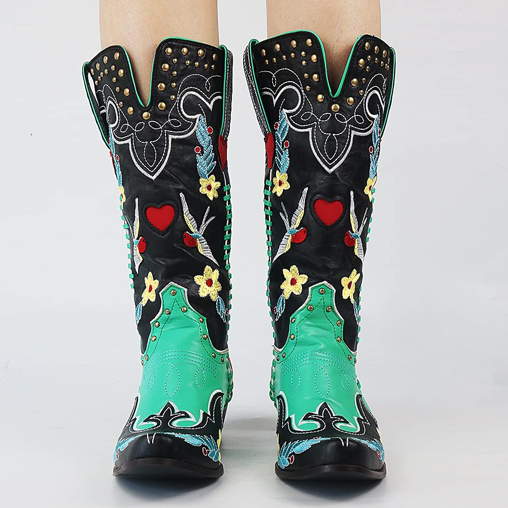 Astrid - Women's Western Style Cowboy Boots with Pointed Toe - photo 7