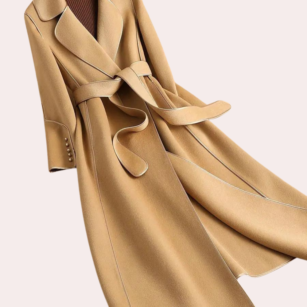 Aurore - Women's Oversized Coat with a Tie Belt - photo 3