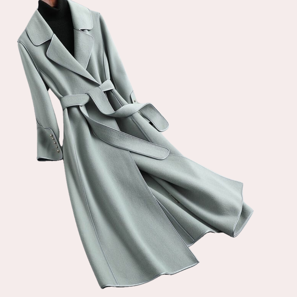 Aurore - Women's Oversized Coat with a Tie Belt - photo 5