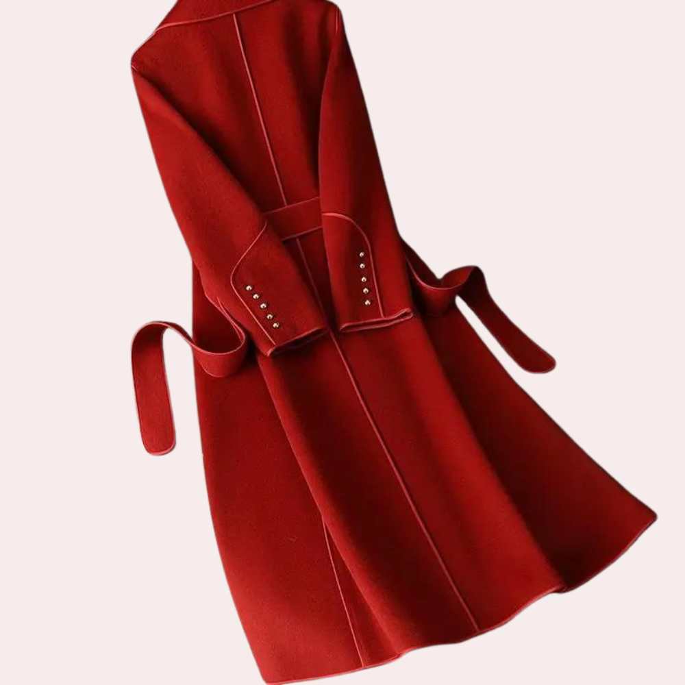 Aurore - Women's Oversized Coat with a Tie Belt - photo 6