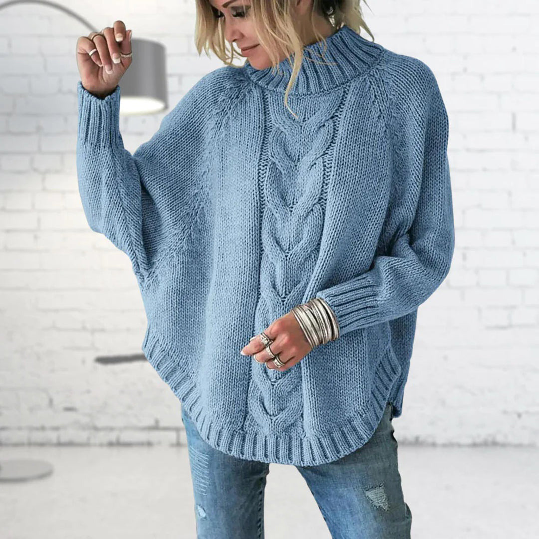 Averil - Women's Cable Knit Cape - photo 2