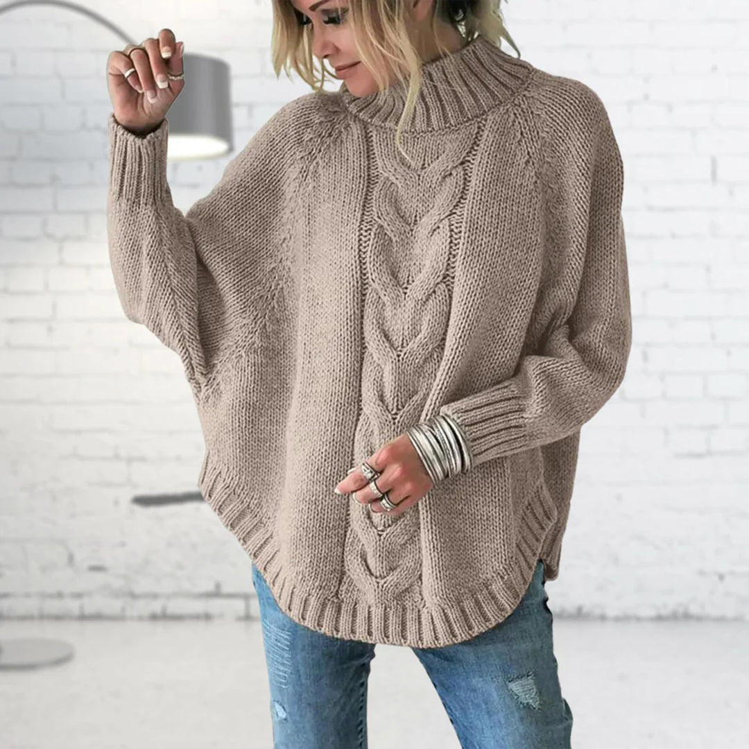 Averil - Women's Cable Knit Cape - photo 3