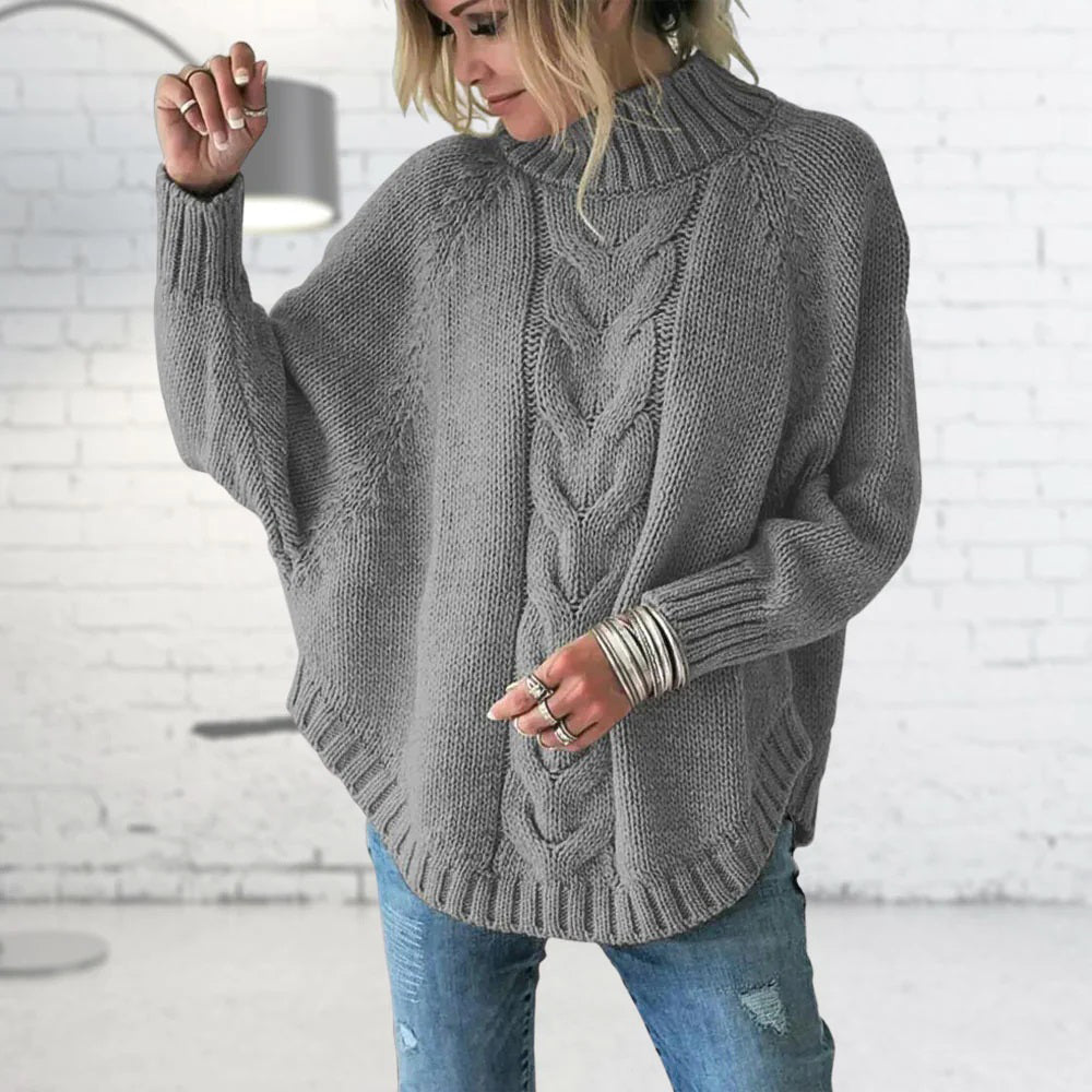 Averil - Women's Cable Knit Cape - photo 4