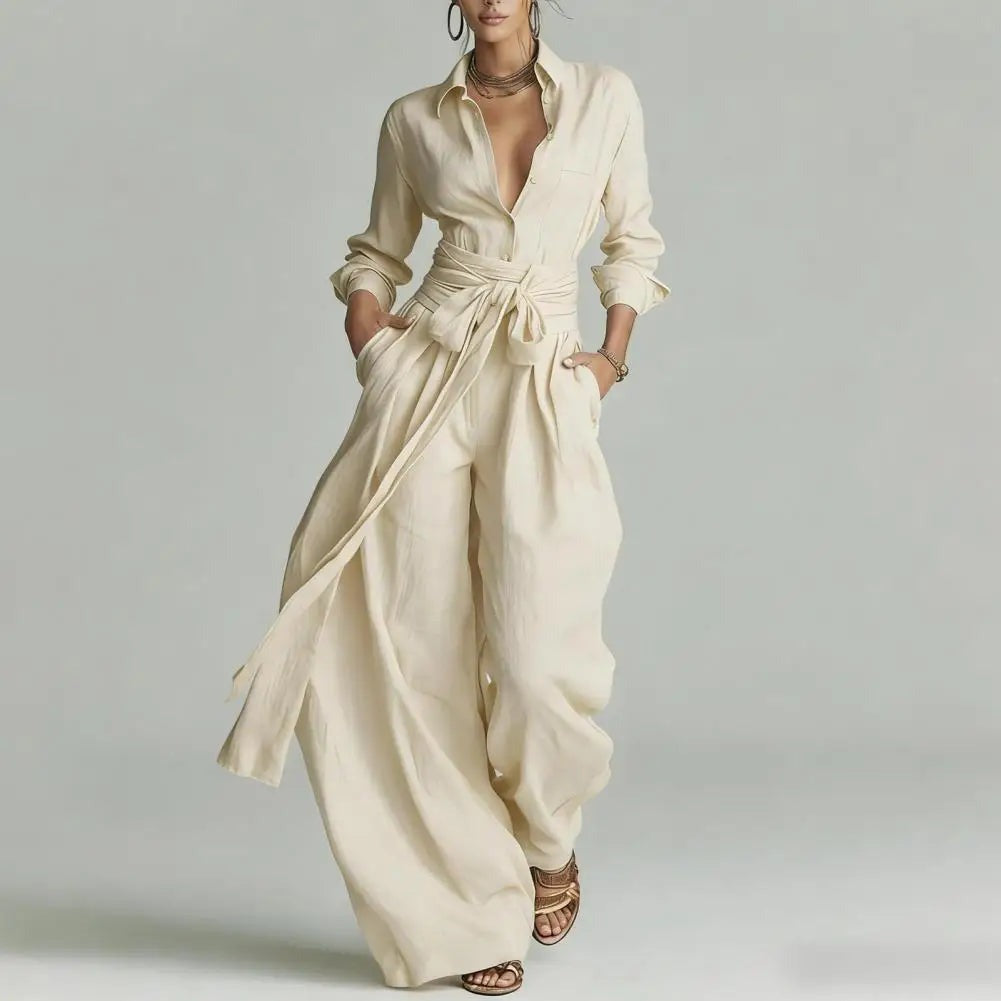 Averil - Women's Two-Piece Set with Flowing and Button Front - photo 1