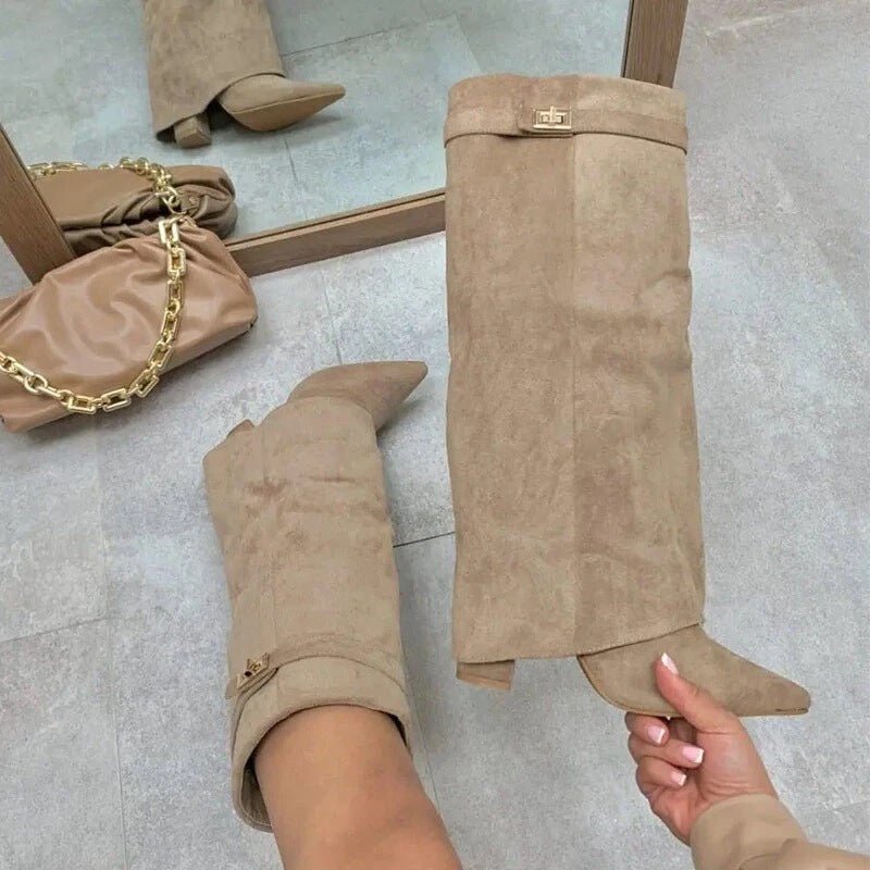 Avis - Women's Knee-High Boots with Fold-Over Cuff - photo 1