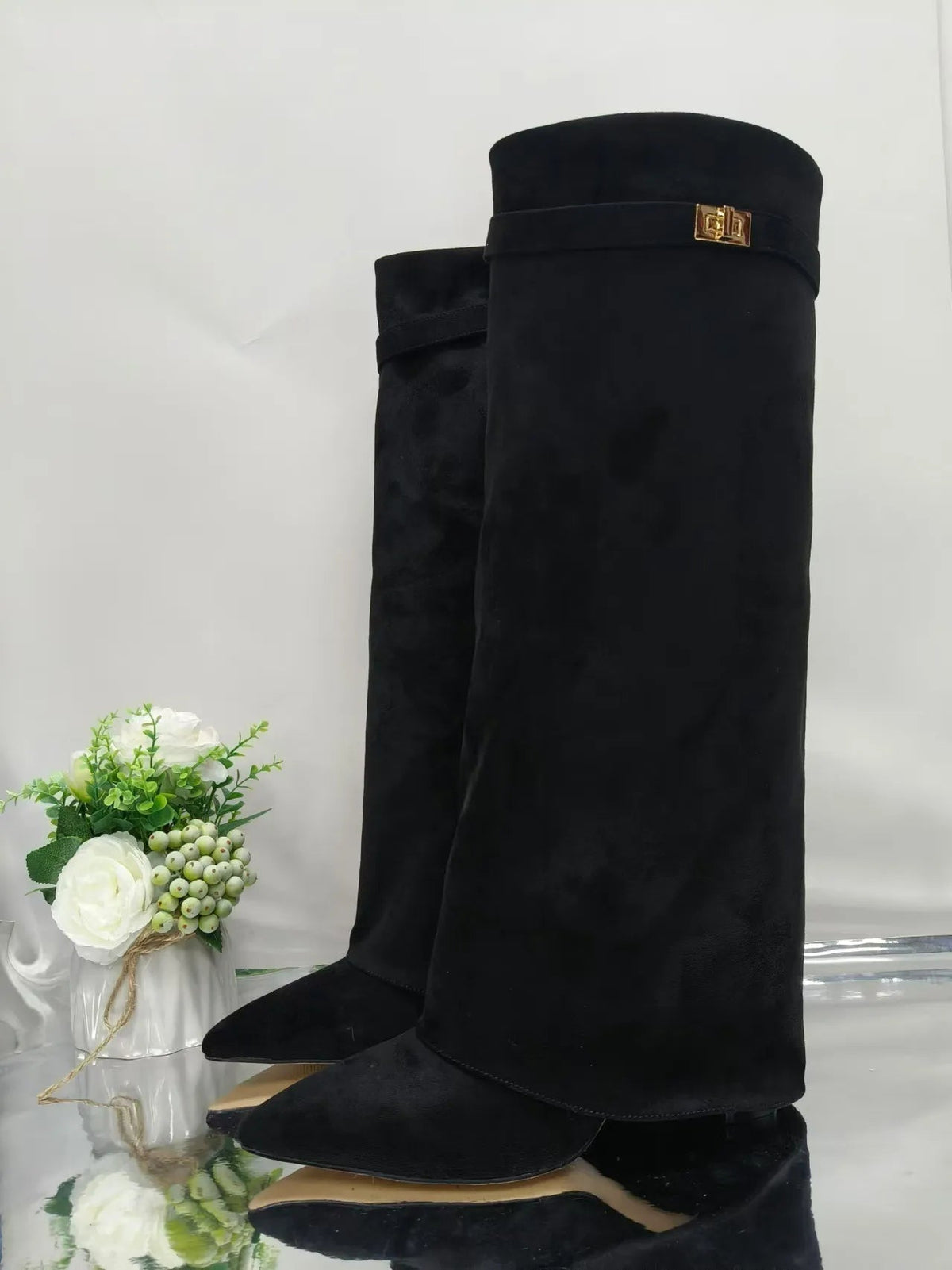 Avis - Women's Knee-High Boots with Fold-Over Cuff - photo 3
